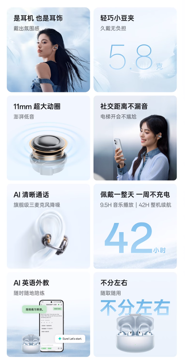 OPPO Enco Clip耳夹耳机正式开售(图1)