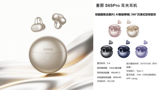 塞那耳夹式耳机：智能降噪黑科技让嘈杂环境变 “静音舱”(图2)